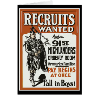 Contratación 91ª Highlanders Bagpiles WWI