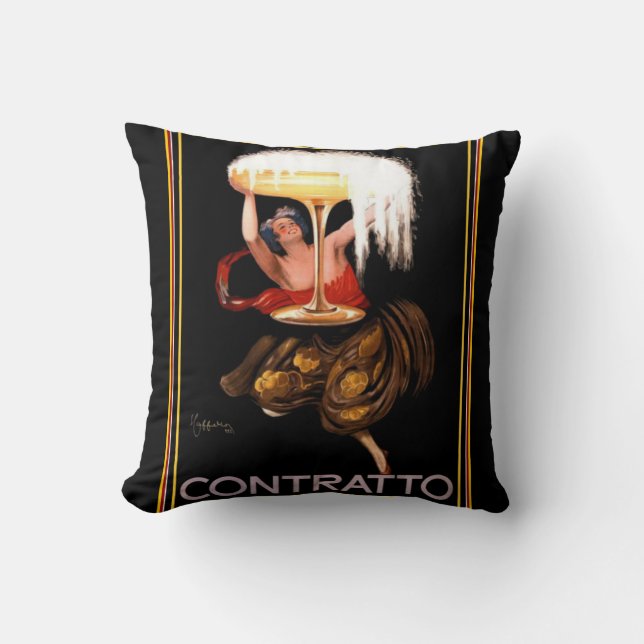 Contratos de Cappiello 16 x 16 Cojín decorativo (Anverso)