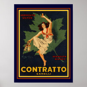 Contratto Cannelli por Cappiello 12 x impresión 16