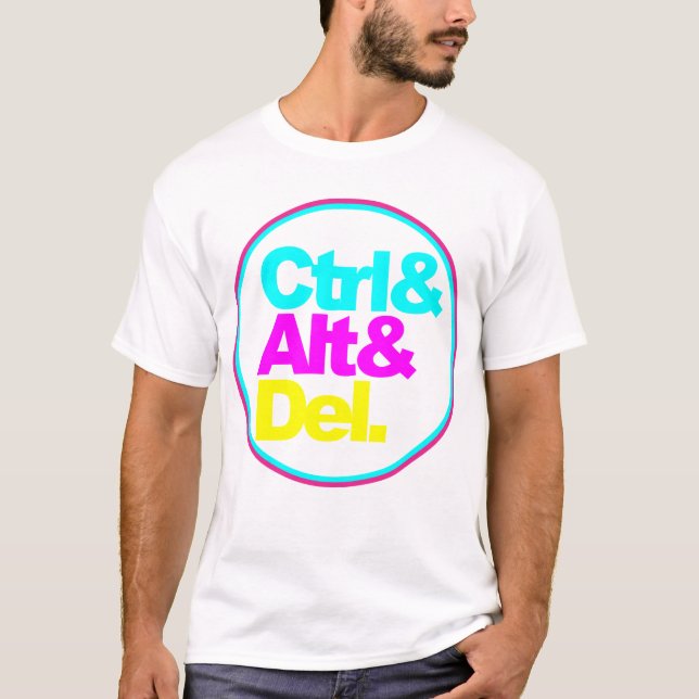 Control Alt Del, camiseta tipográfica (Anverso)