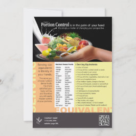 Control de porción que sirve tarjetas equivalentes