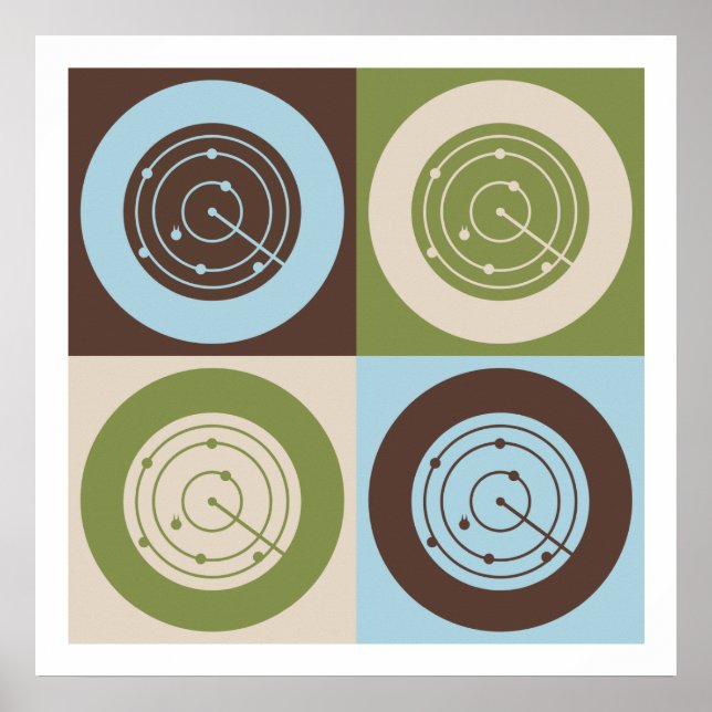 Control del tráfico aéreo de arte pop (Frente)