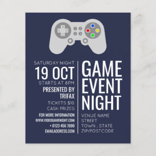 Controlador de juegos, publicidad de eventos de vi
