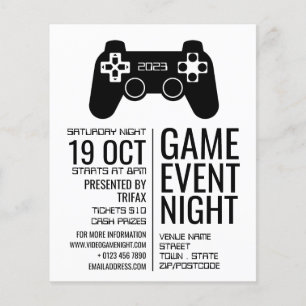 Controlador de juegos, publicidad de eventos de vi