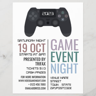 Controlador de juegos, publicidad de eventos para 