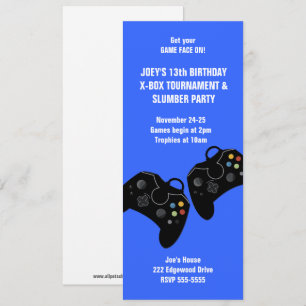 Controlador de videojuegos Invitación de cumpleaño