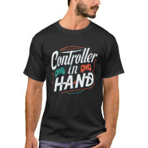 Controlador en mano, camisetas de jugadores