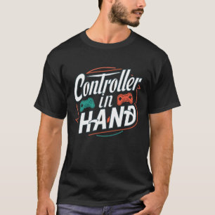Controlador en mano, camisetas de jugadores