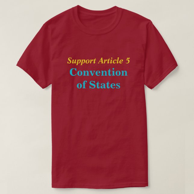 Convenio de estados, camiseta del artículo 5 de la (Diseño del anverso)