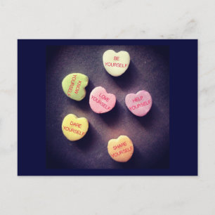 Conversación con su propia postal