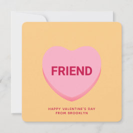 Conversación de naranja amigo corazón tarjeta de S