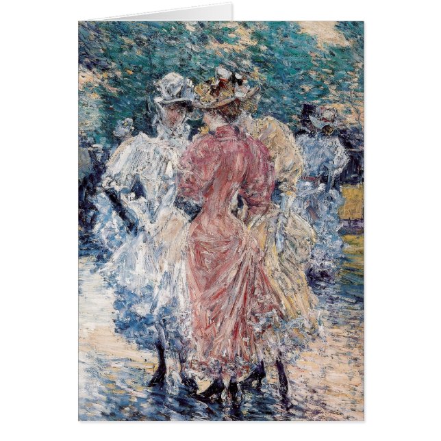 "Conversación en la avenida" de Hassam - Tarjeta (Frente)