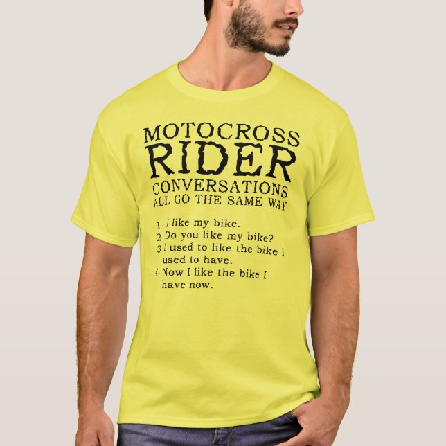 Conversaciones de Motocross Camiseta Divertida de  (Anverso)