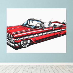 Convertible Clásico Retro Arte Pop Lateral