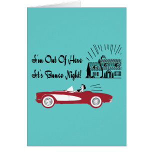 Convertible rojo retro y del vintage de Bunco