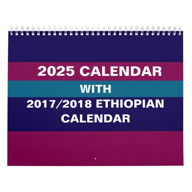 Convertidor de calendario de pared etíope de 2025 (Tapa)