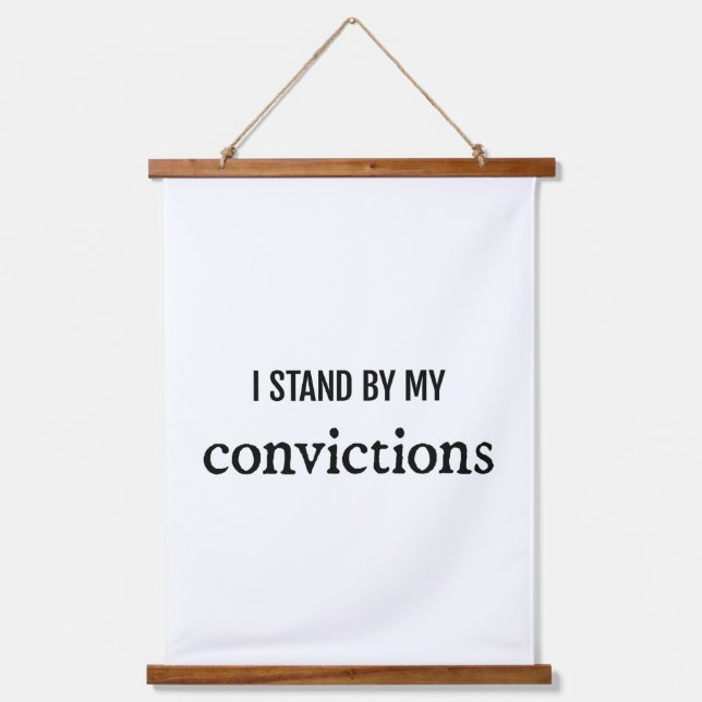 Convicciones Madera con tapiz de pared (Anverso)
