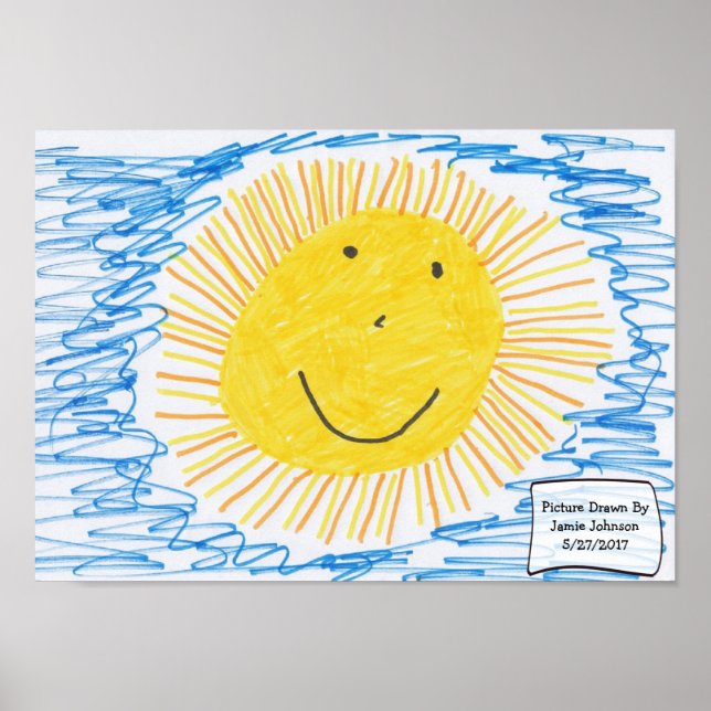 ¡Convierte el arte de tu hijo en Poster! (Frente)