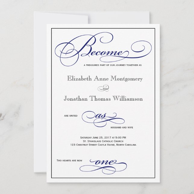 Conviértete como una invitación a la boda de un gu (Anverso)