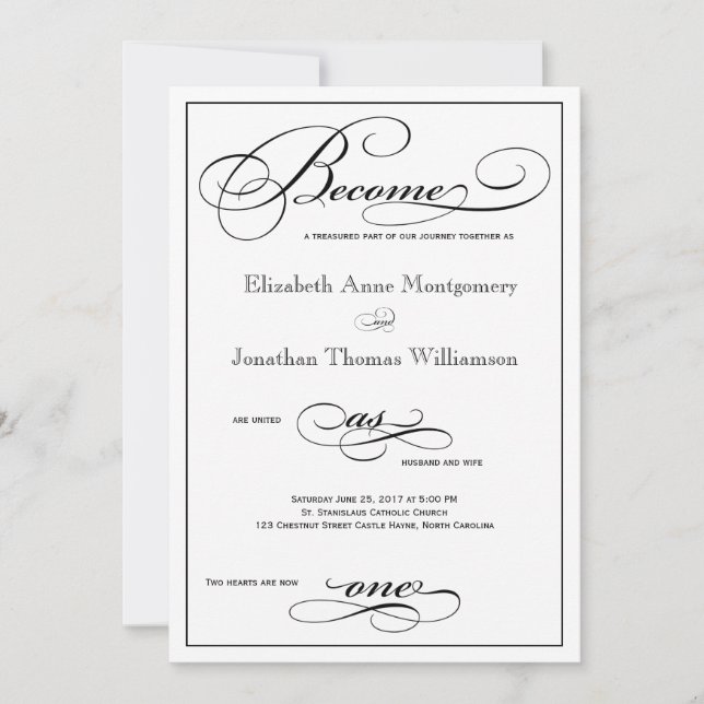 Conviértete como una invitación a la boda de un gu (Anverso)