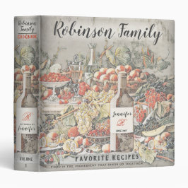 Cookbook de recetas de familia de cosecha de vinta