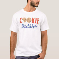 Cookie Dadster colorida camiseta de papá