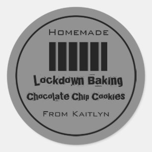 Cookie de bloqueo casero con etiqueta de bolas per
