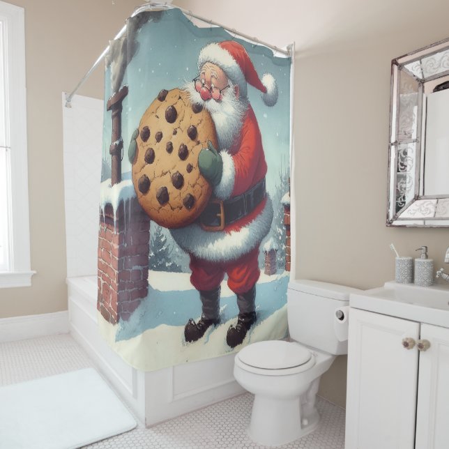 Cookie de Santa - Cortina de ducha para Navidades (In situ)