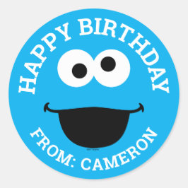 Cookie Face Art | Etiqueta de regalo de cumpleaños