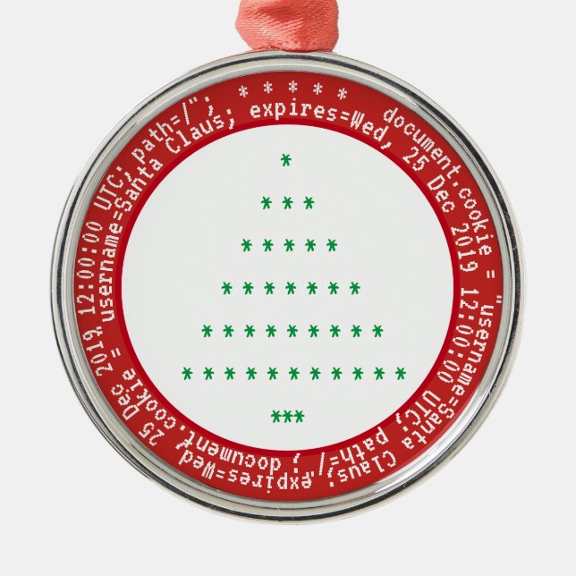 Cookies de navegador para Santa Navidad Ornamento  (Frente)
