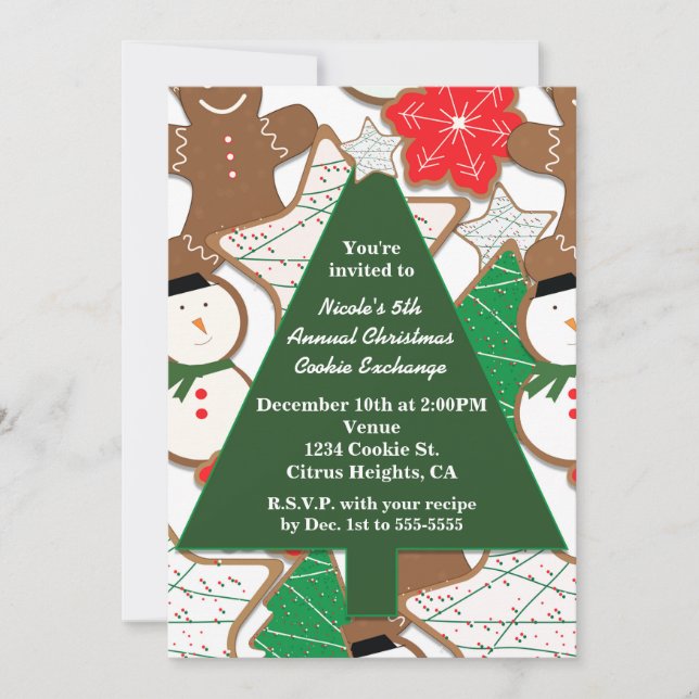 Cookies de navidades e invitaciones para fiestas d (Anverso)
