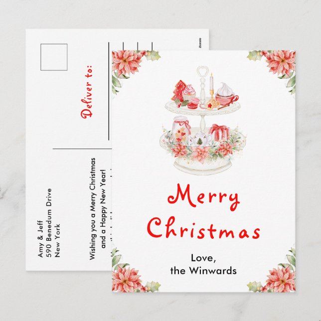 Cookies de vacaciones y Navidad de los arándanos r (Anverso / Reverso)