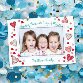 Cookies en la tarjeta de Día de San Valentín Candy