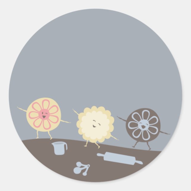 Cookies jugando panadería cocina regalo etiqueta (Anverso)