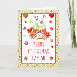 Cookies y Cocoa Verde Feliz Navidad