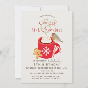 Cookies y Invitación al cumpleaños rojo del chocol