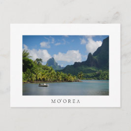 Cook's Bay, postal de texto blanco de Moorea