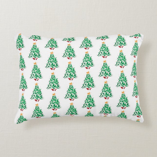 COOL ÁRBOLES DE NAVIDAD  ALMOHADA (Anverso)