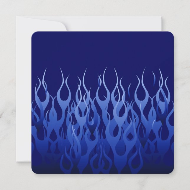 Cool Blue on Blue Racing Flames decorative (Anverso)