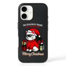 Cool Cat Christmas iPhone Case Holiday Tech cover
