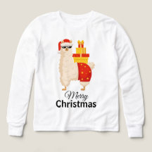 Cool Disco Santa Llama Funny Minimalist Christmas