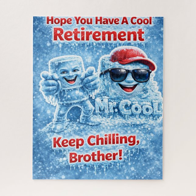Cool retirement jigsaw puzzle for brother funny Mr (Vertical)
