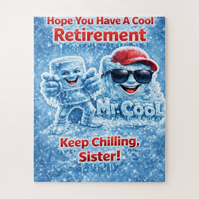 Cool retirement jigsaw puzzle for sister funny Mr. (Vertical)