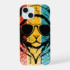 Cool Retro Cat with Sunglasses