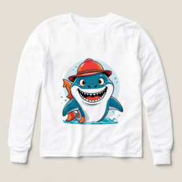 Cool Shark Adventure – Kids’ Long Sleeve Tee