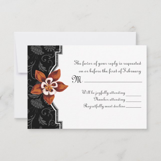 Coolumbine Hummingbird RSVP en Naranja (Anverso)