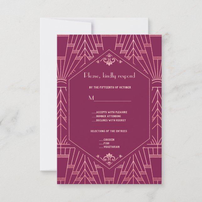 Cooper Rosa Great Gatsby RSVP (Anverso)