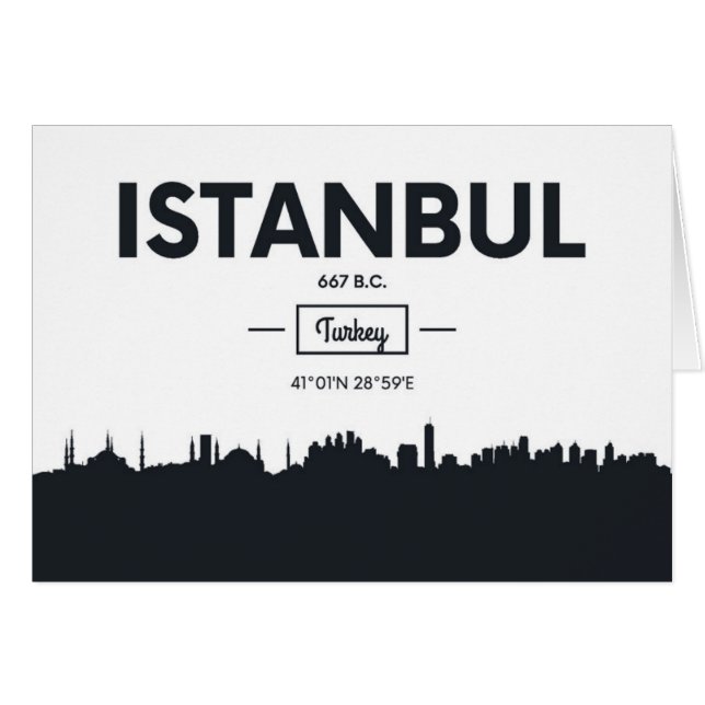 Coordenadas de la ciudad de Estambul, Turquía el | (Anverso (Horizontal))