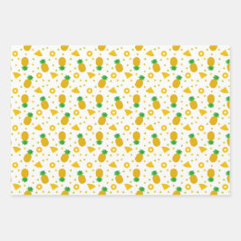 Coordenadas de papel de envolver inspirado en piña