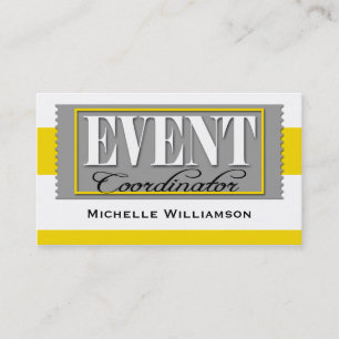 Coordinador de eventos: tarjetas de presentación 